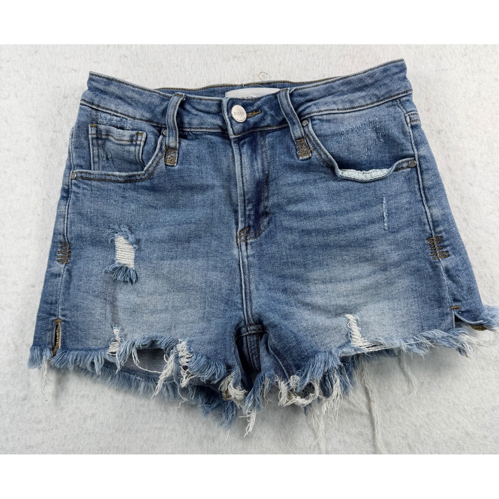 Risen Los Angeles Distressed Denim Shorts 1/25 Frayed Raw Hem Cutoff